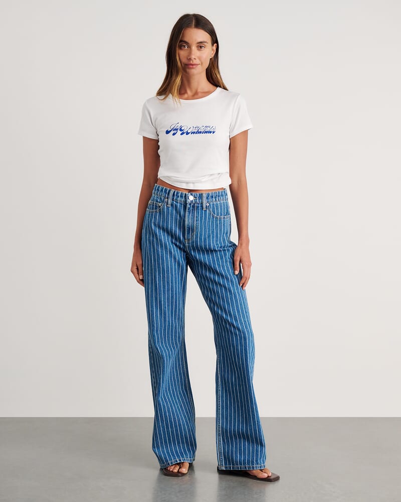 Carrie Slouch Jean in BLUE/WHITE