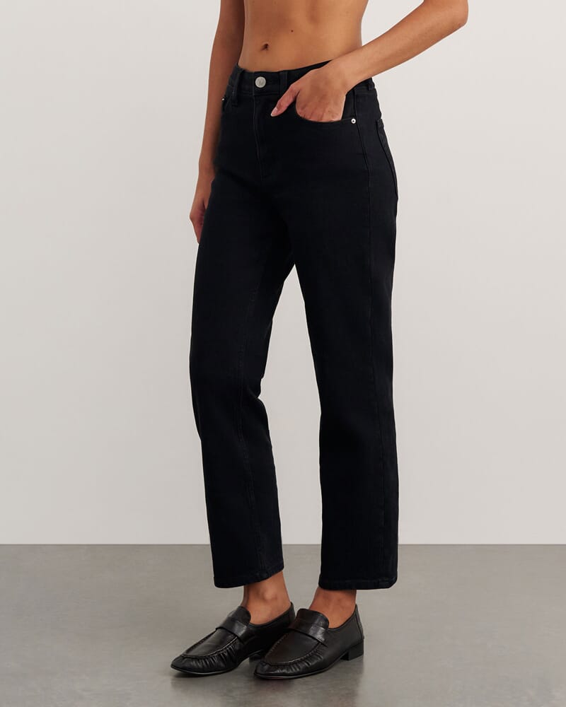 Bambi Crop Jean in BLACK