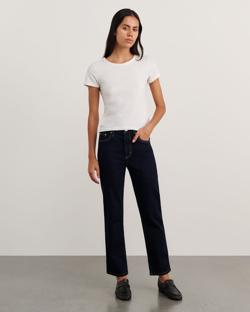 Bambi Crop Jean in RAW WASH