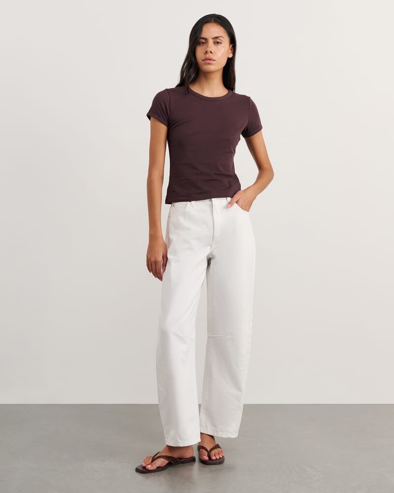 Lucia Barrel Jean in WHITE