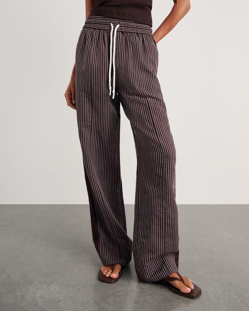 Gigi Stripe Pant in BROWN MULTI