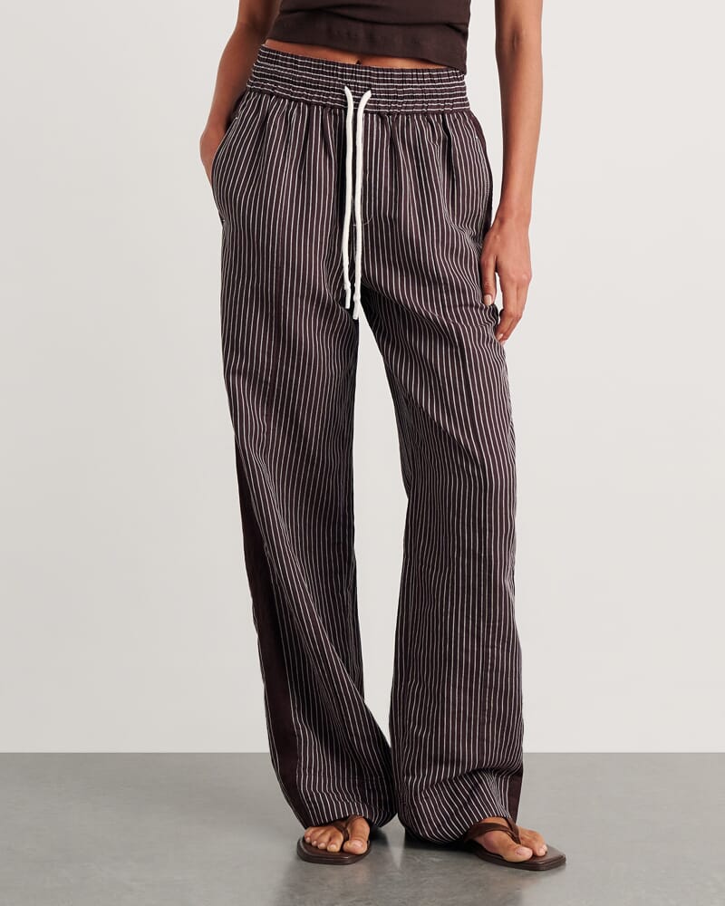Gigi Stripe Pant in BROWN MULTI