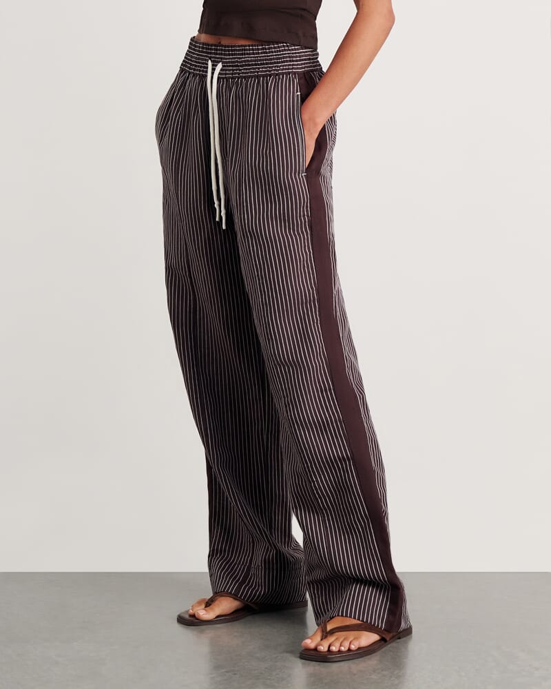 Gigi Stripe Pant in BROWN MULTI