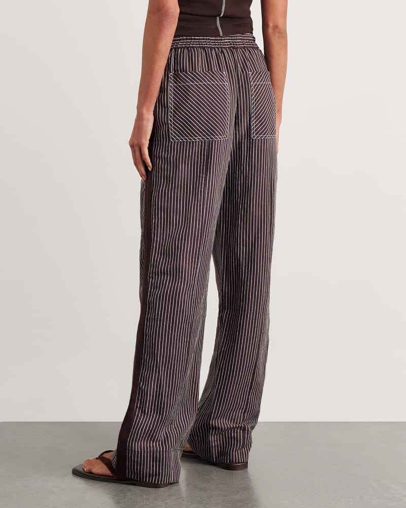 Gigi Stripe Pant in BROWN MULTI