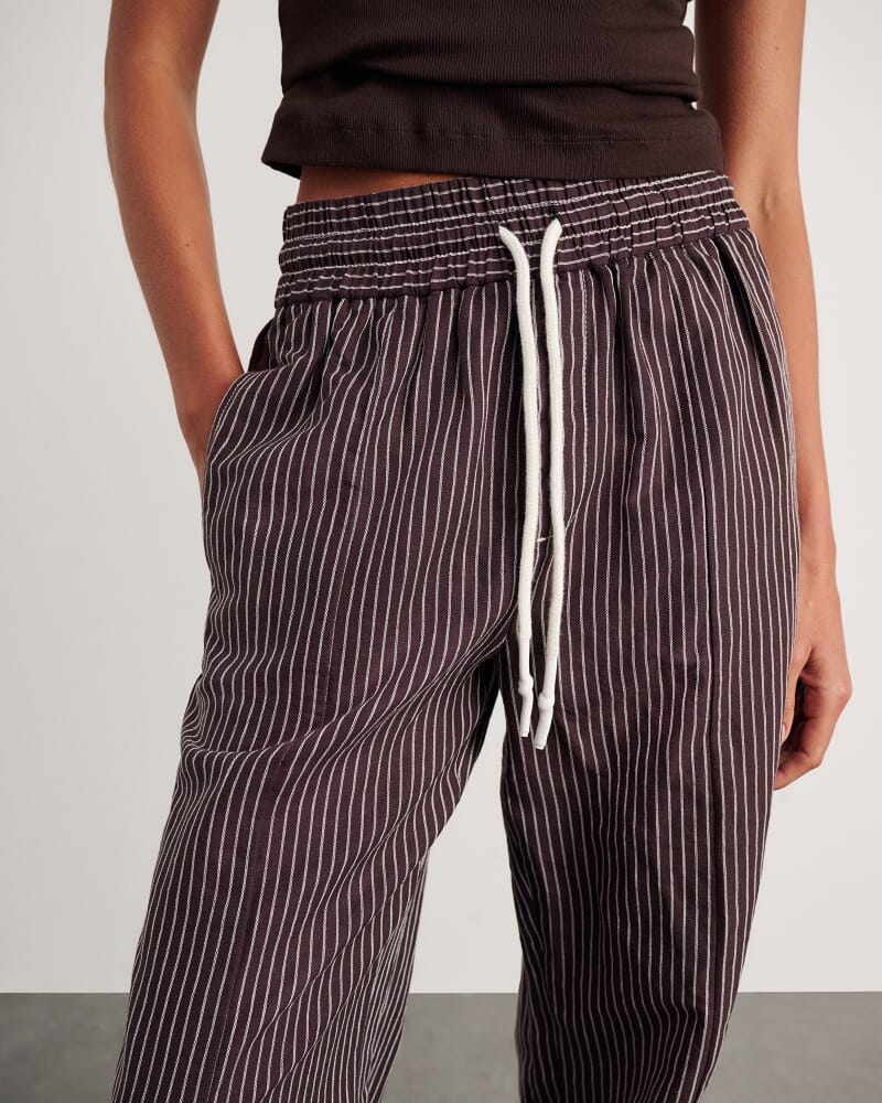 Gigi Stripe Pant in BROWN MULTI