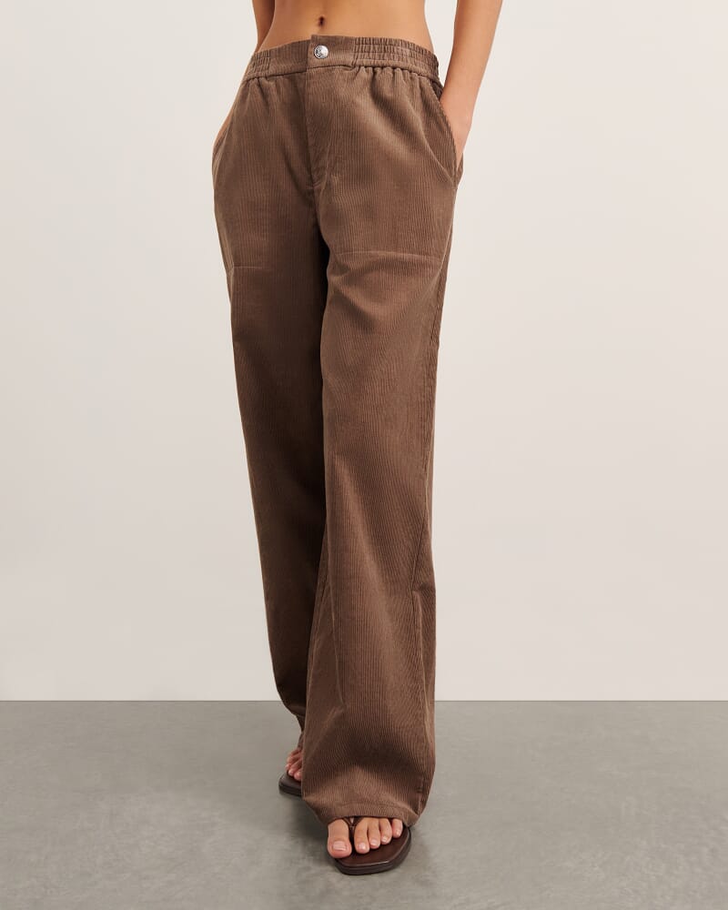 Demi Cord Pant in LATTE