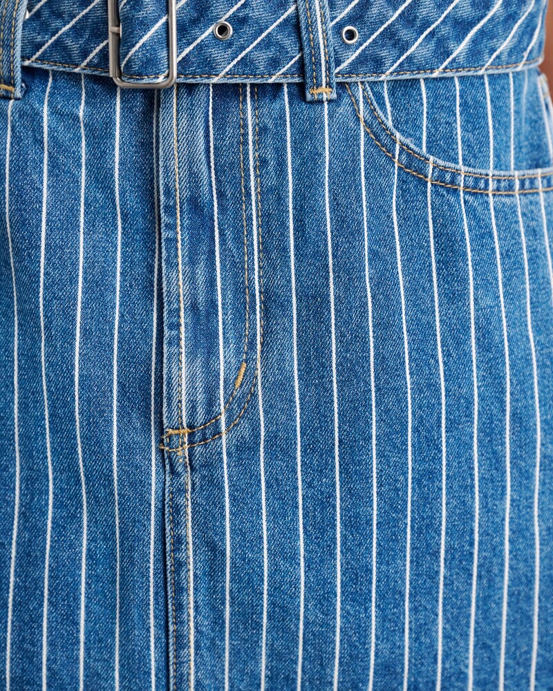 Carrie Mini Skirt in BLUE/WHITE