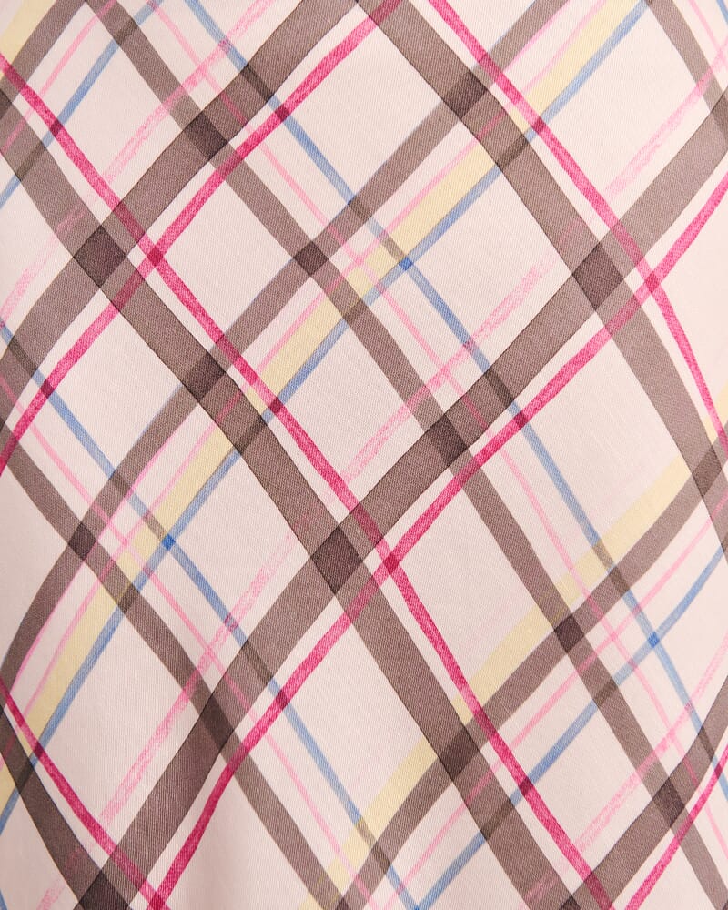 Painterly Bias Skirt in CHECK