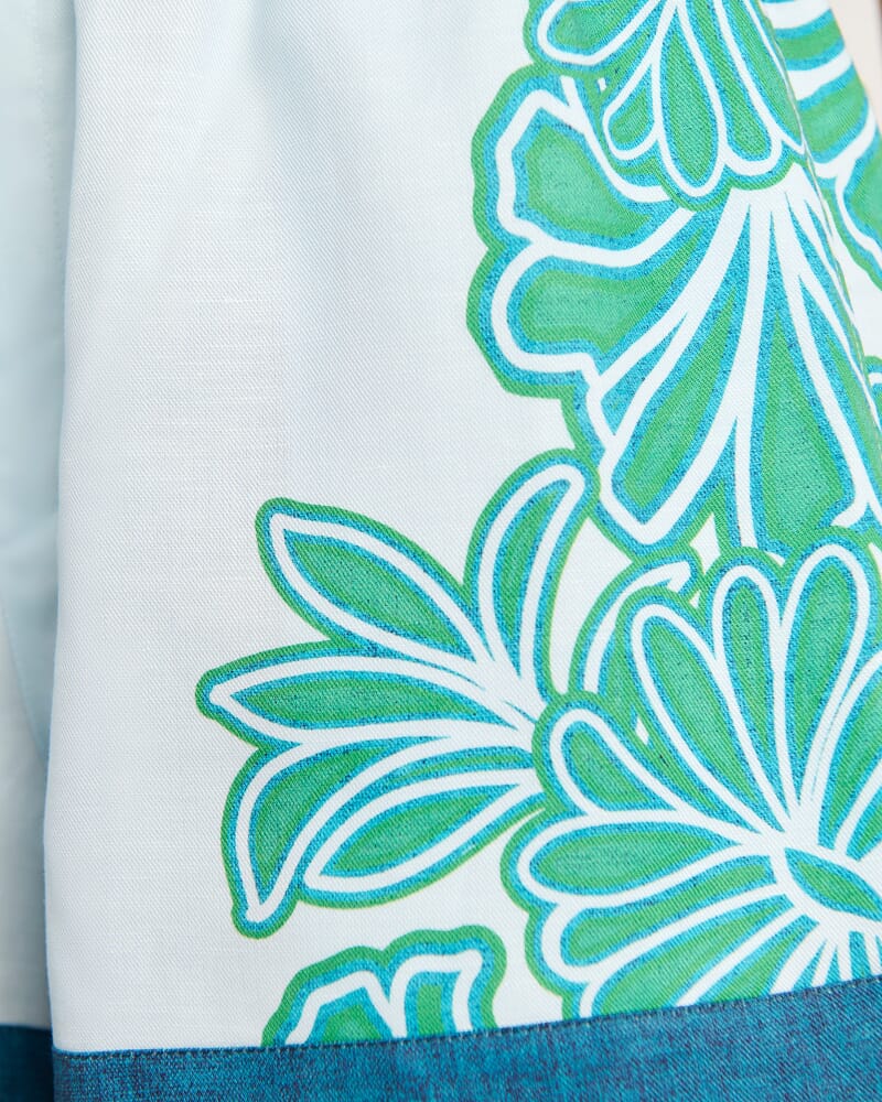 Flora Striped Short in NAVY/GREEN