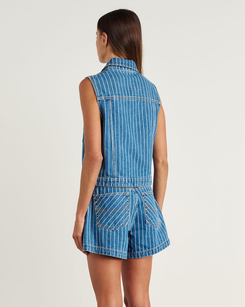Carrie Vest in BLUE/WHITE