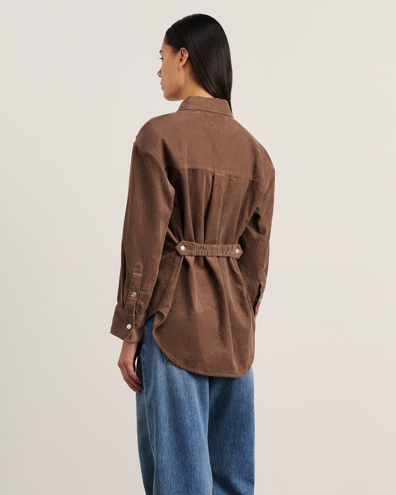Demi Cord Shirt in LATTE