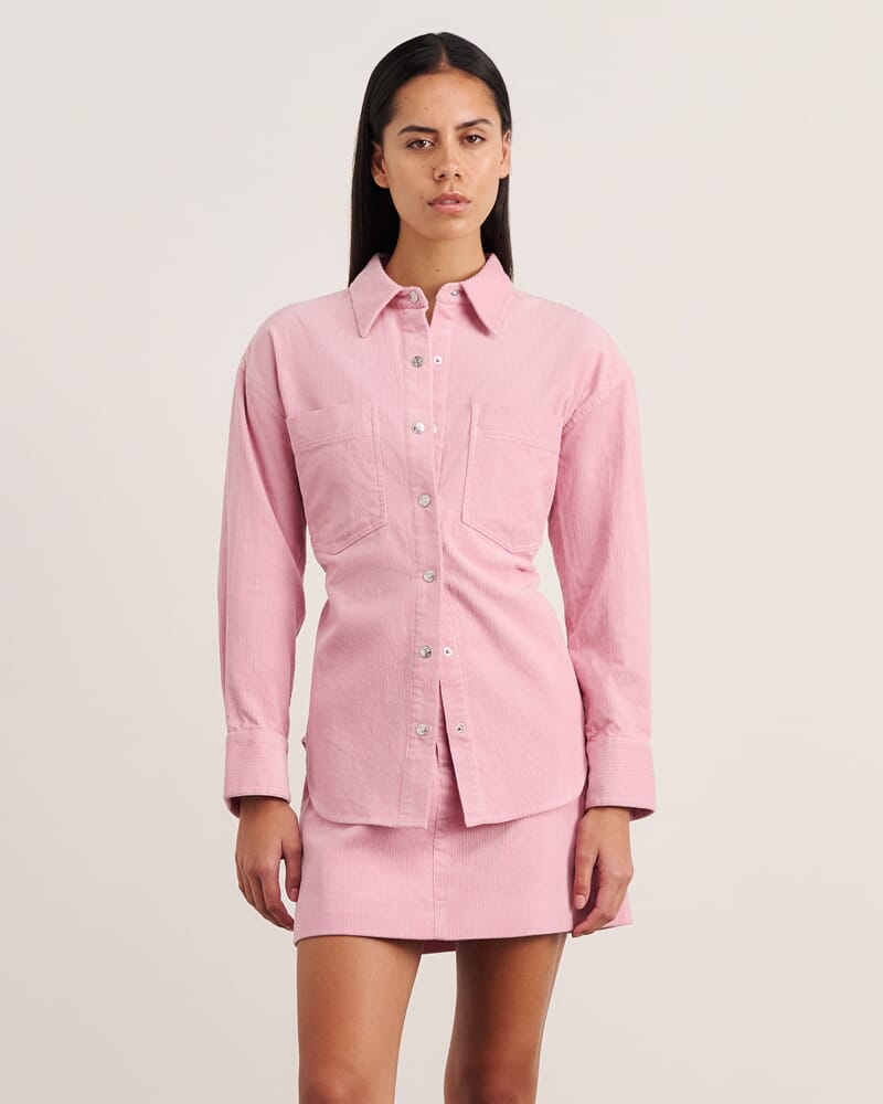 Demi Cord Shirt in PINK FROST