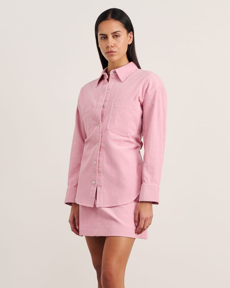 Demi Cord Shirt in PINK FROST