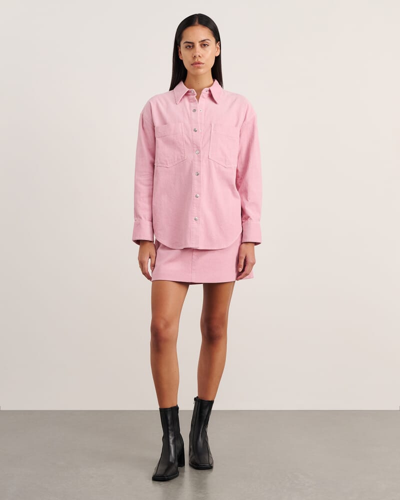 Demi Cord Shirt in PINK FROST