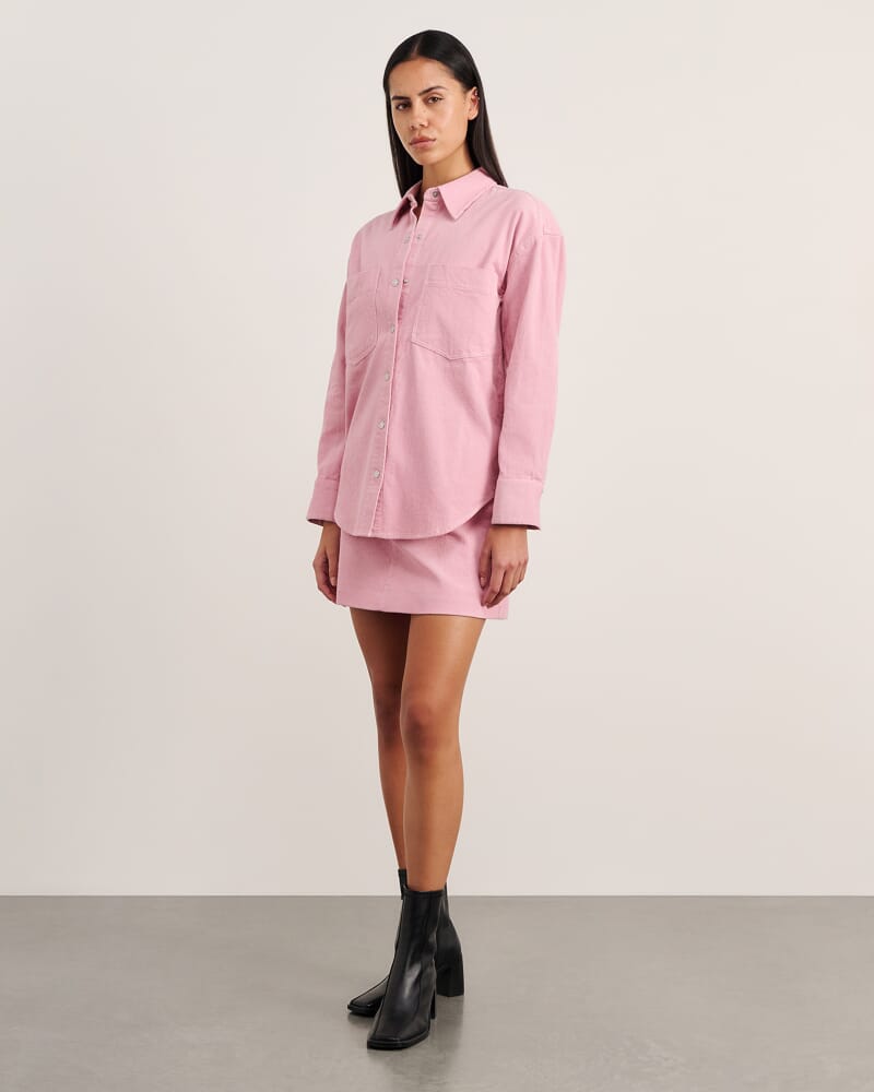Demi Cord Shirt in PINK FROST