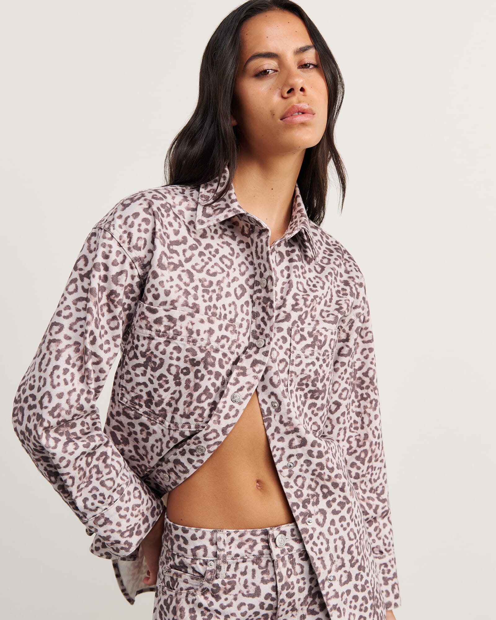 Leopard Denim Shirt