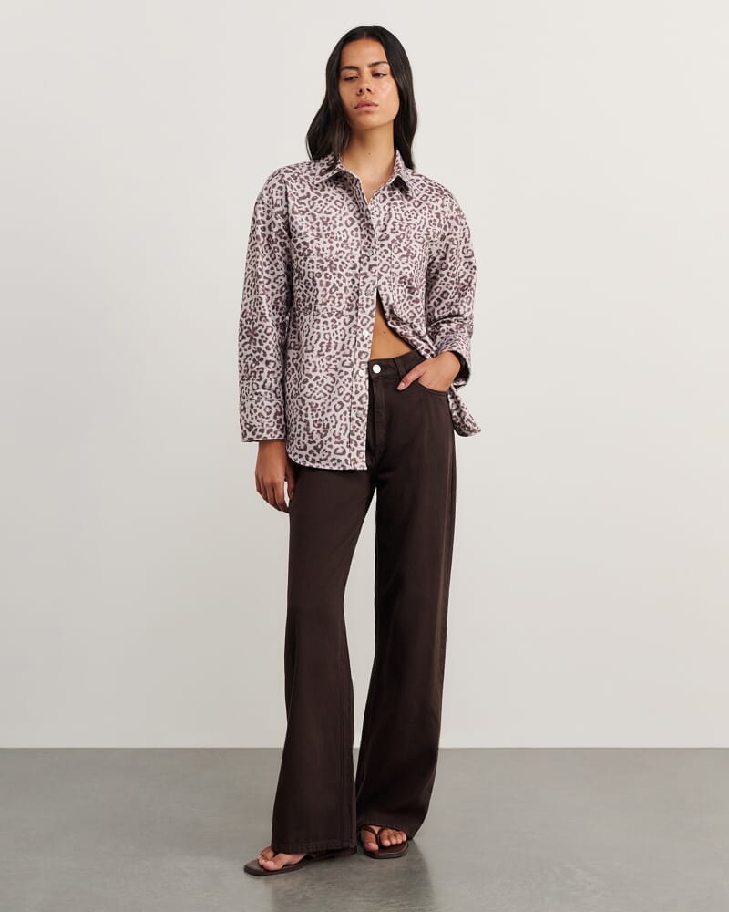 Leopard Denim Shirt in LEOPARD