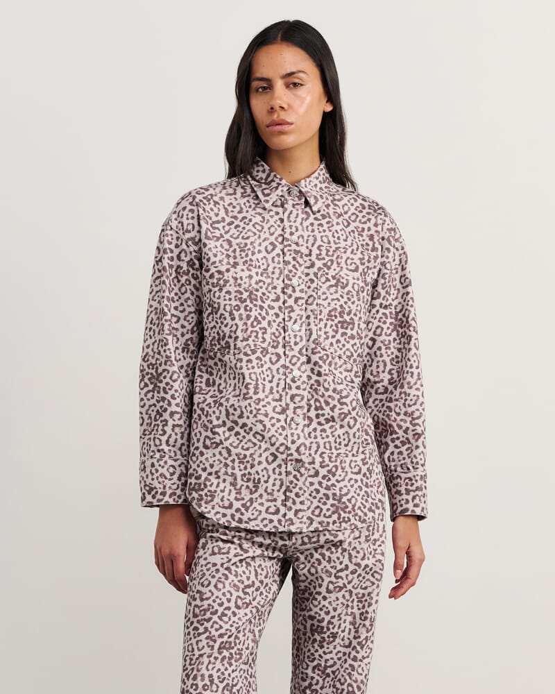 Leopard Denim Shirt in LEOPARD
