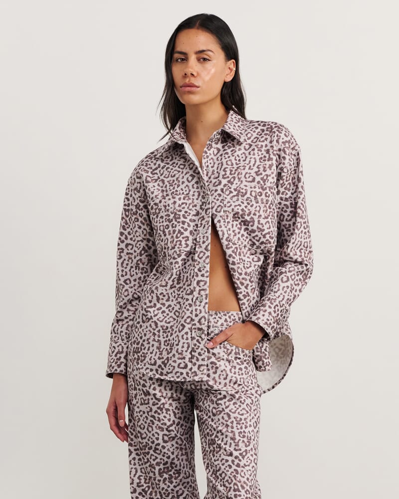 Leopard Denim Shirt in LEOPARD
