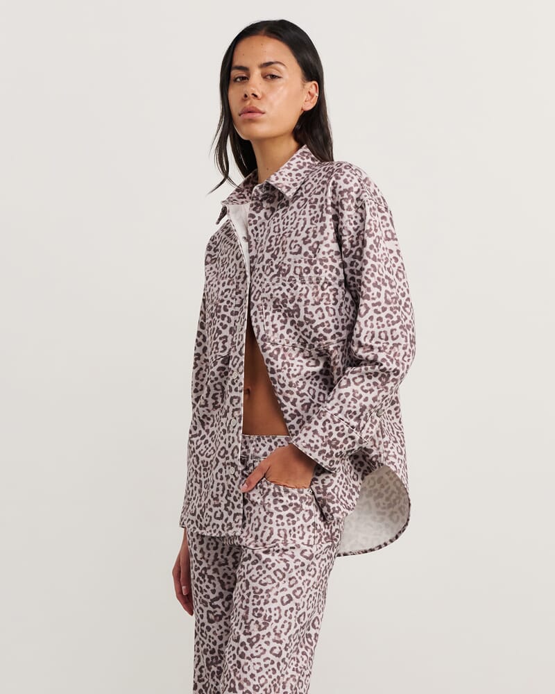 Leopard Denim Shirt in LEOPARD