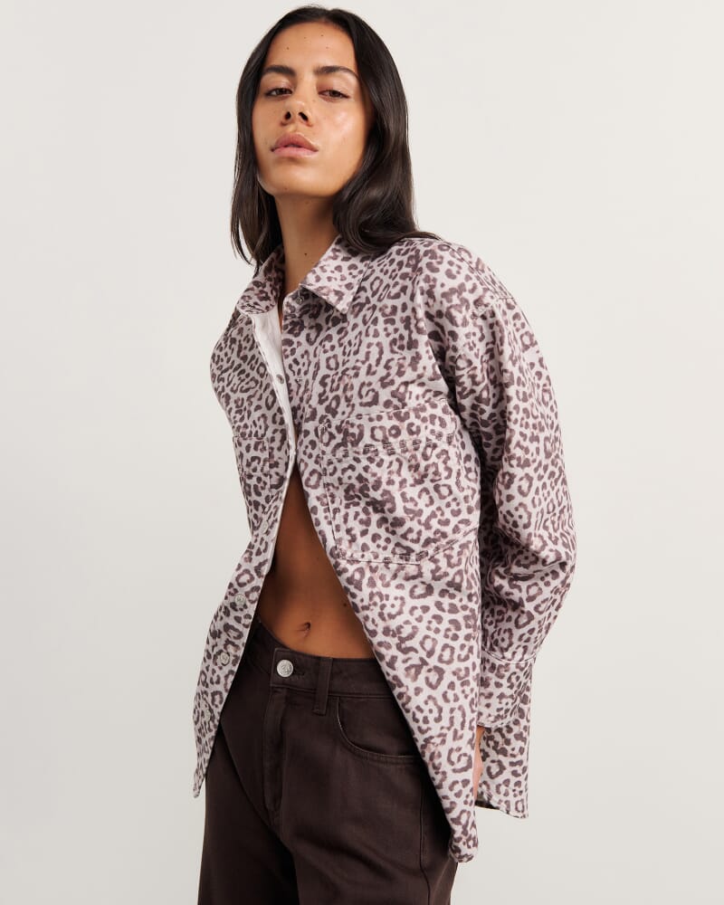 Leopard Denim Shirt in LEOPARD