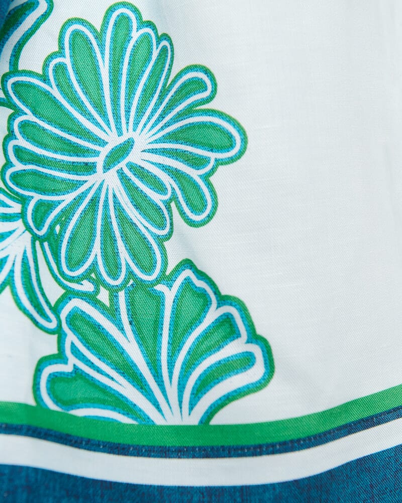 Flora Striped Shirt in NAVY/GREEN