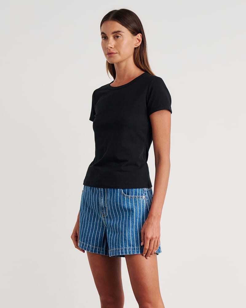 Dakotah Baby Tee in BLACK