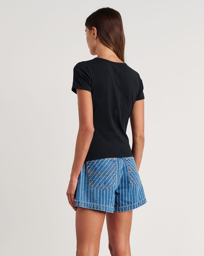 Dakotah Baby Tee in BLACK