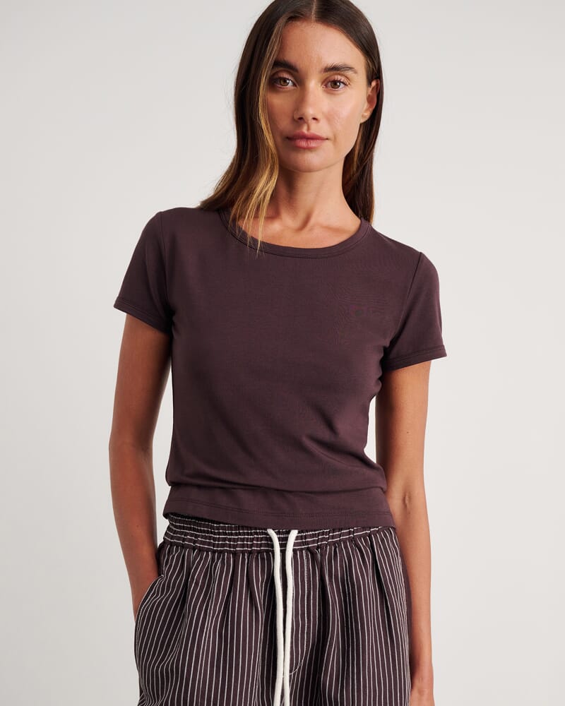 Dakotah Baby Tee in DARK CHOCOLATE