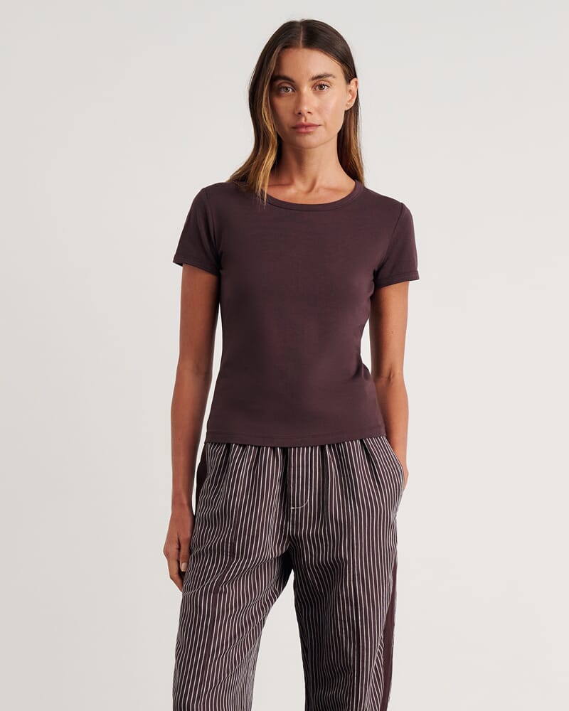 Dakotah Baby Tee in DARK CHOCOLATE