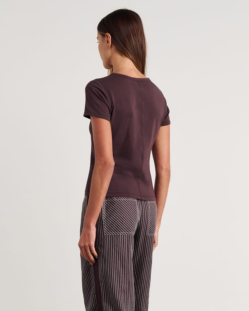 Dakotah Baby Tee in DARK CHOCOLATE