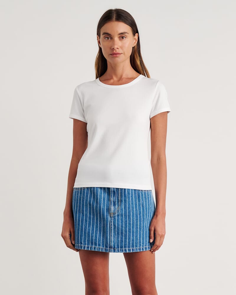 Dakotah Baby Tee in WHITE