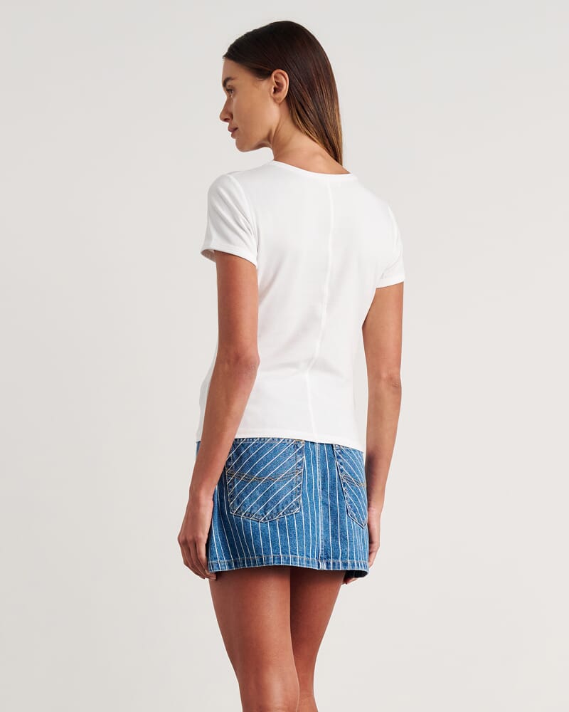 Dakotah Baby Tee in WHITE