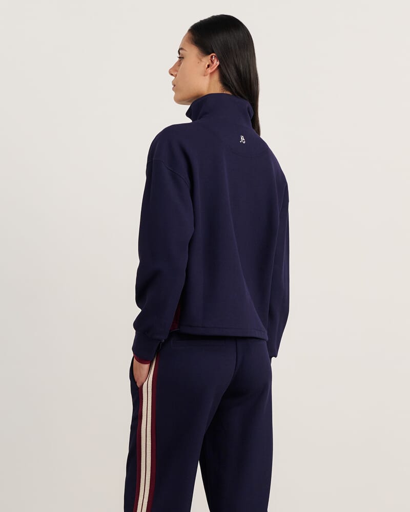 Leonie Quarter Zip in NAVY