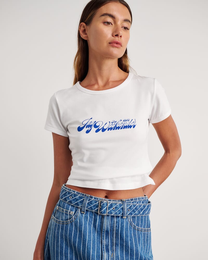 Aston Baby Tee in WHITE/BLUE