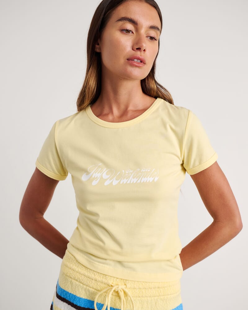 Aston Baby Tee in YELLOW/WHITE