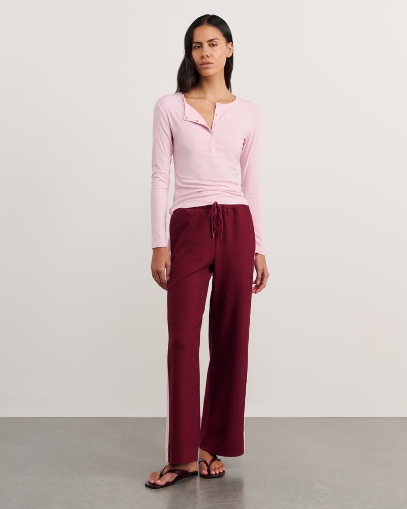 Celina Henley Top in PINK FROST