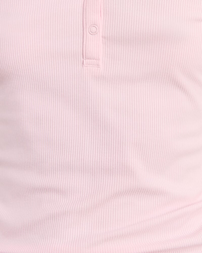 Celina Henley Top in PINK FROST