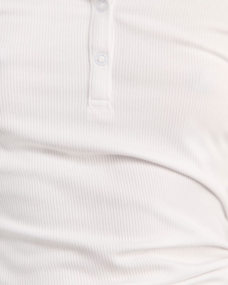 Celina Henley Top in WHITE