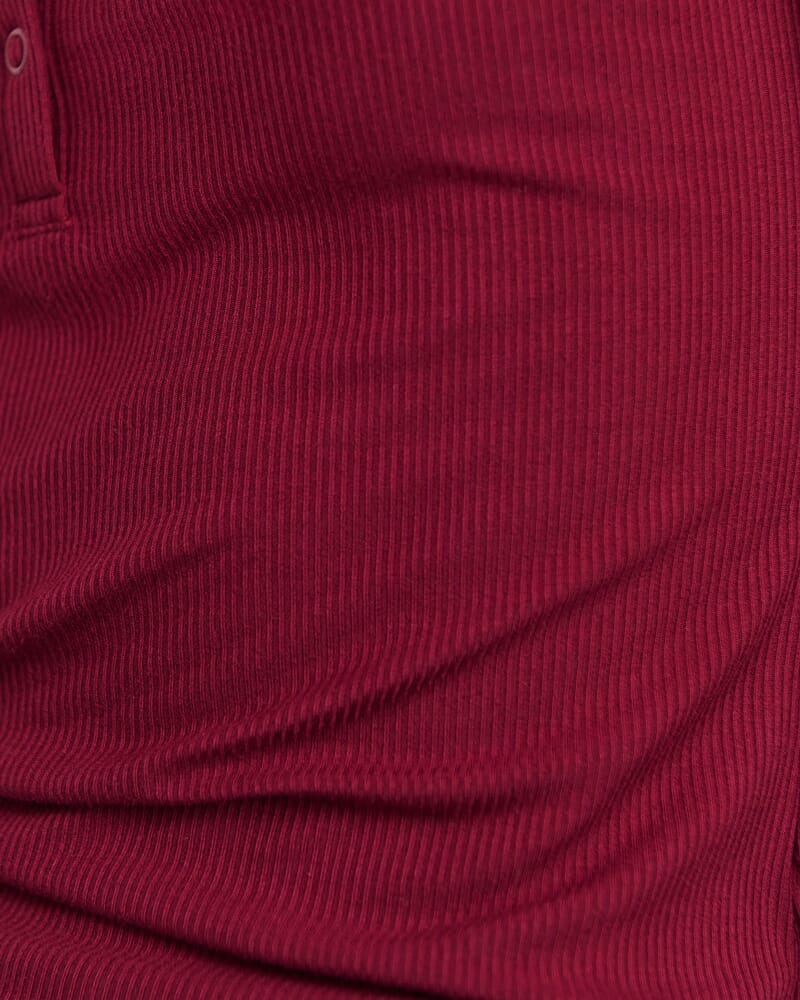 Celina Henley Top in WINE