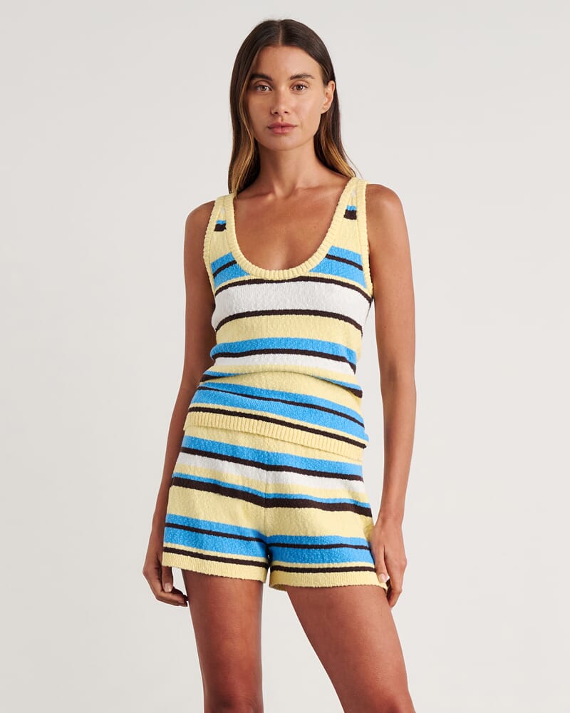 Arden Knit Tank in YELLOW MULTI