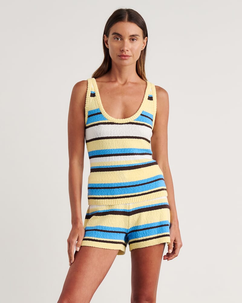 Arden Knit Tank in YELLOW MULTI