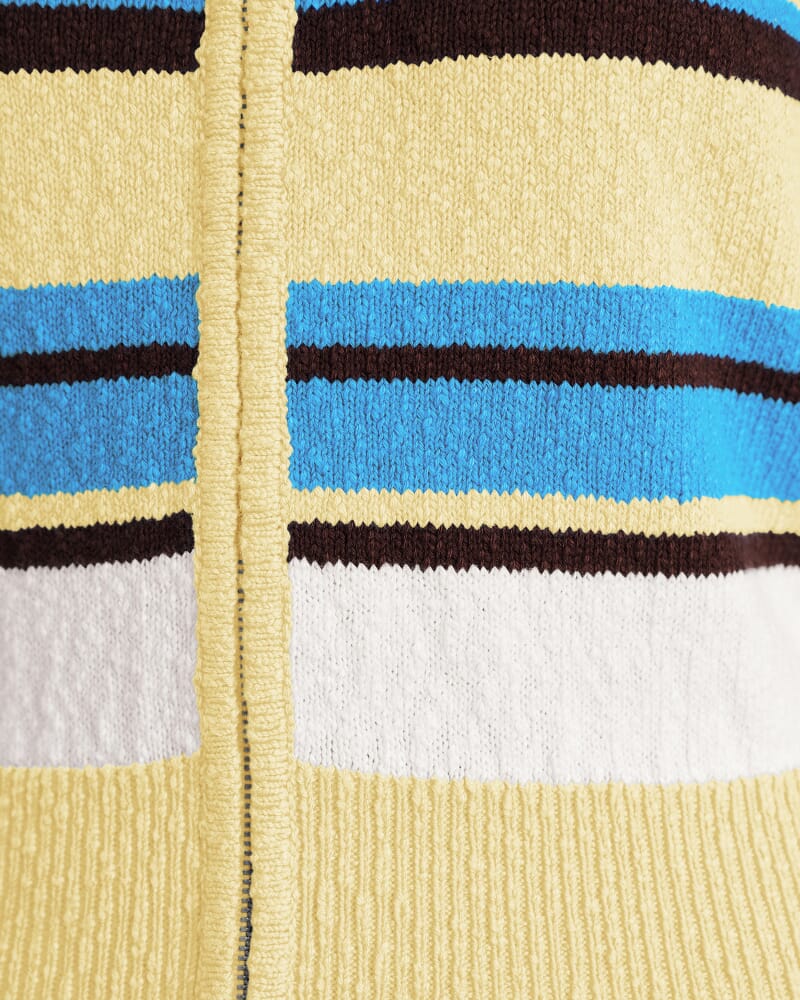 Arden Zip Knit Cardigan in YELLOW MULTI