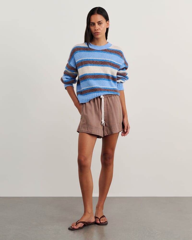 Lily Crew Sweater in BLUE MULTI