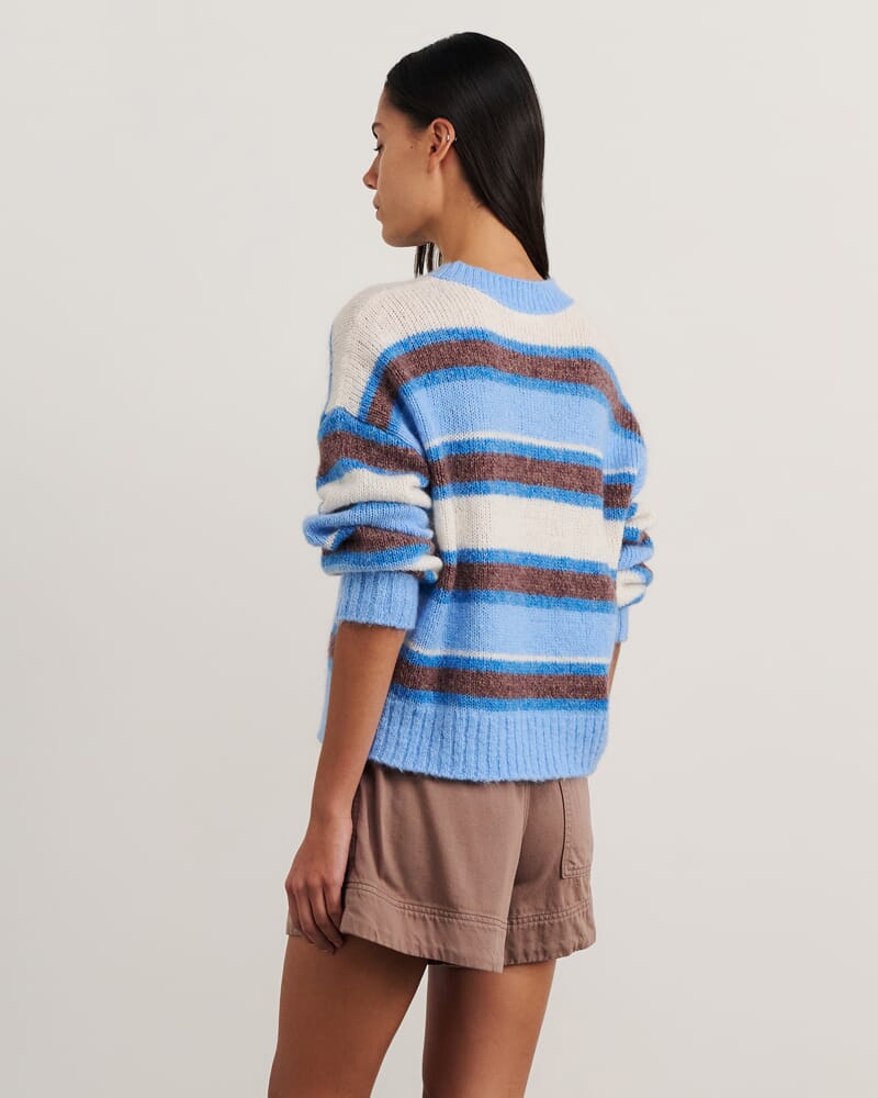 Lily Crew Sweater in BLUE MULTI