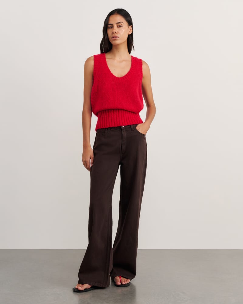 Lily Vest in BRIGHT RED