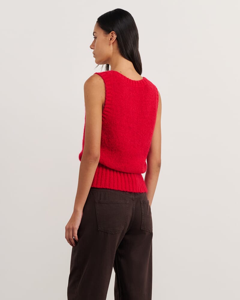 Lily Vest in BRIGHT RED