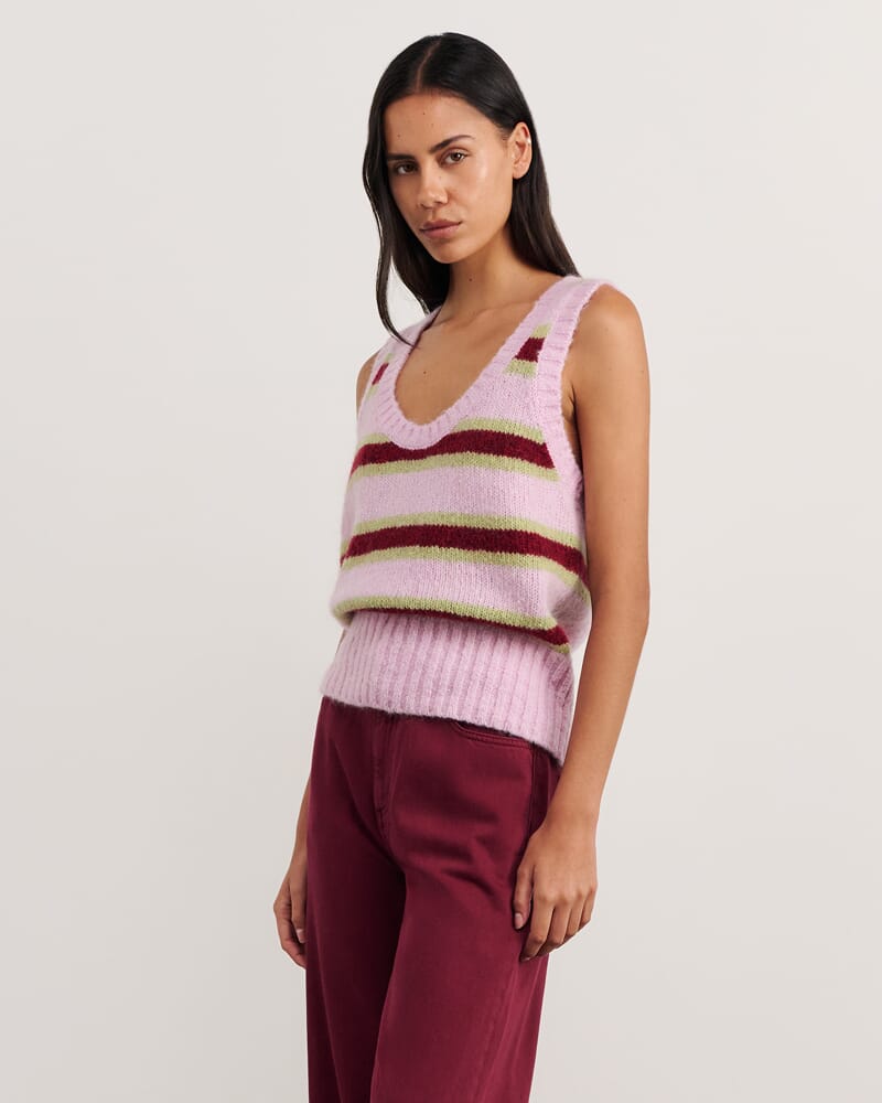 Lily Vest in PINK/GREEN