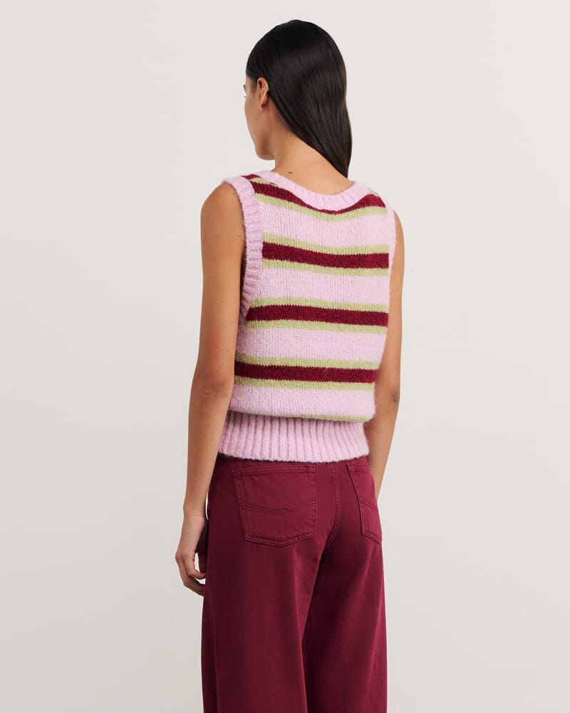 Lily Vest in PINK/GREEN