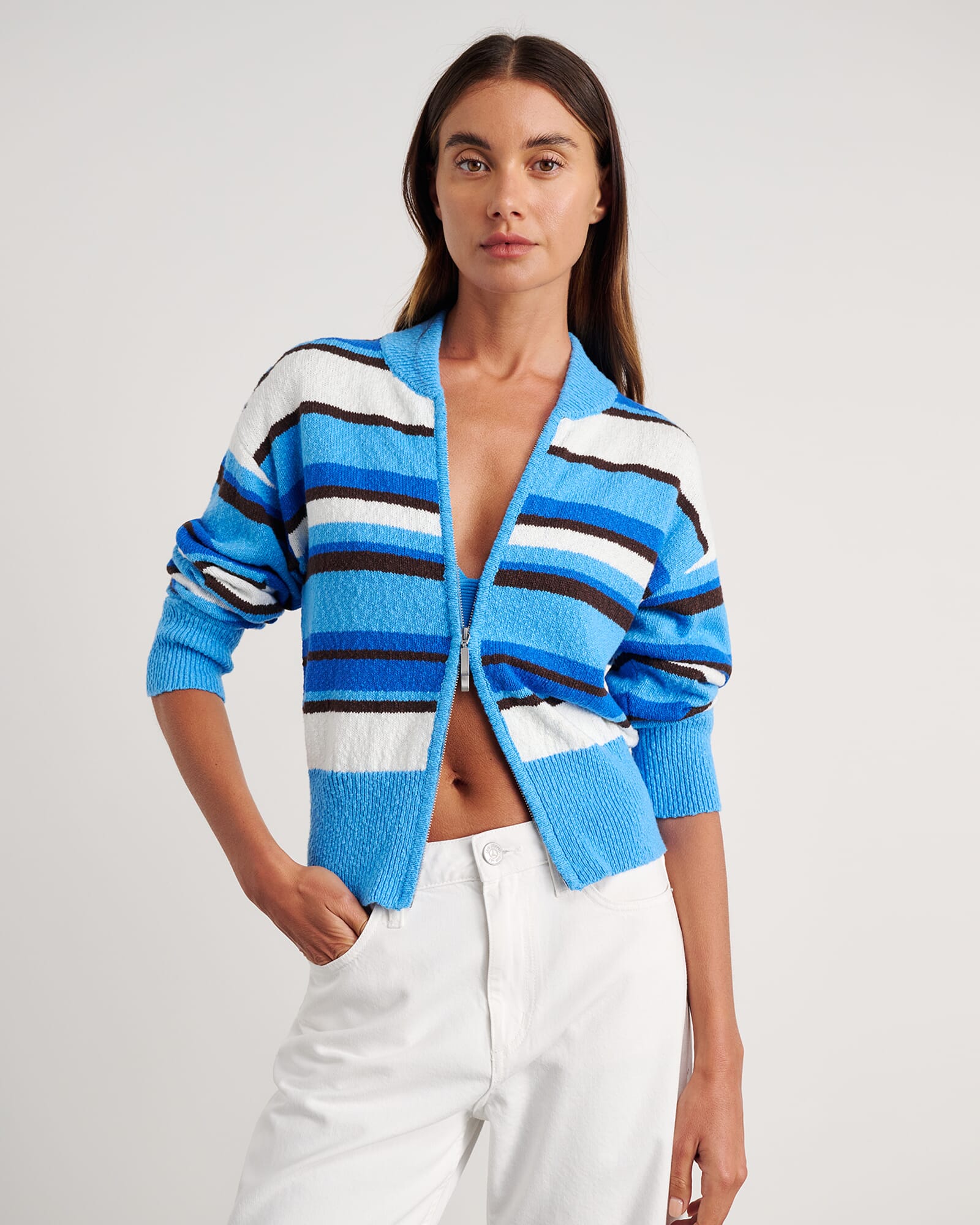 Arden Zip Knit Cardigan